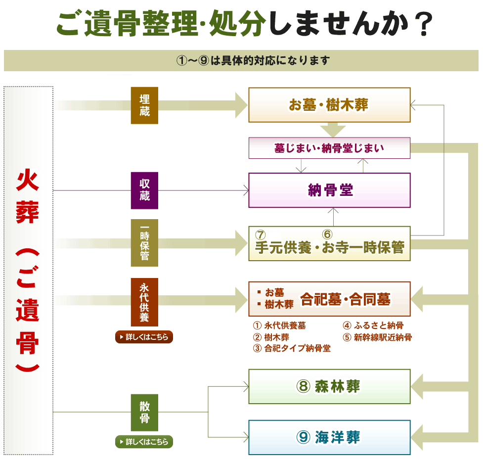 ご遺骨整理の流れ