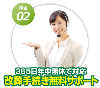 365日年中無休で対応!行政(改葬)手続き無料サポート