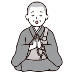 読経する僧侶のアイコン