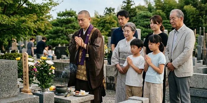 お墓参りのお坊さん同行