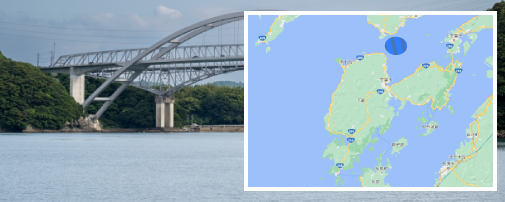 天草沖での海洋散骨