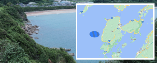 白鶴浜沖での海洋散骨
