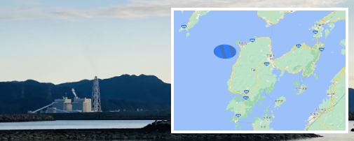苓北発電所沖での海洋散骨