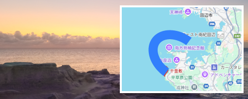 和歌山県南紀白浜沖での海洋散骨