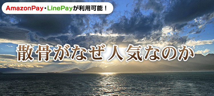 散骨がなぜ人気なのか